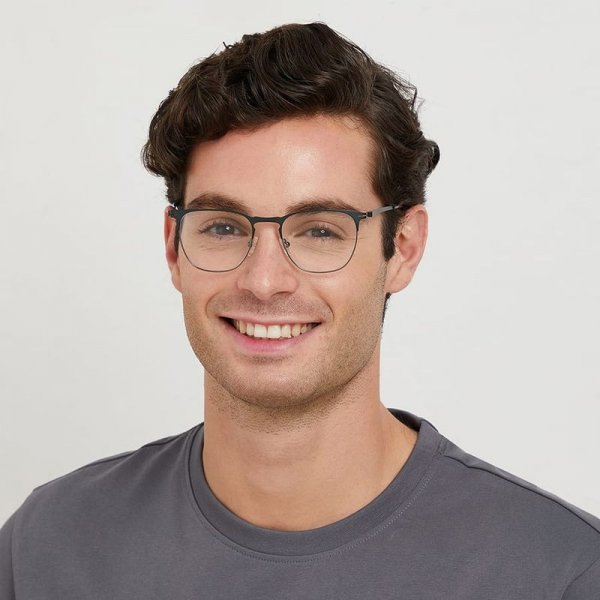 Square Glasses in Metal